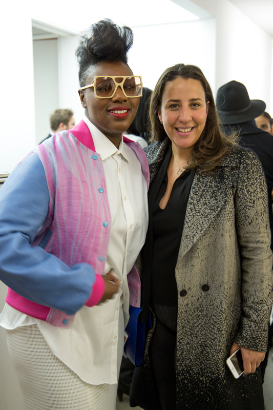 1:54 Contemporary African Art Fair director Touria El Glaoui (right) at the celebration of 1:54 FORUM at Richard Taittinger Gallery. Photo: courtesy 1:54 Contemporary African Art Fair